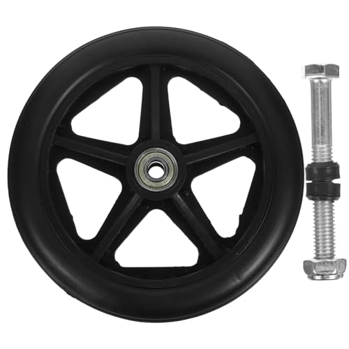 Hohopeti 車椅子前輪ノーパンクキャスター 耐摩耗性 高耐久 静音設計 小型交換用ホイール 素材で滑らか走行 高齢者 患者用車椅子適合