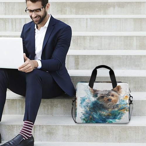 Estuche para portátil portátil crossbody 15.6" con asa y correa miniatura 3