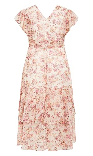 Image of City Chic Women's Plus Size Maxi Dress - Flirty Tier Print