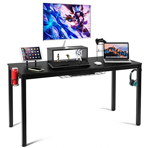 Buy Tangkula 55" Large Computer Desk Gaming Desk, Ergonomic Gamer Table