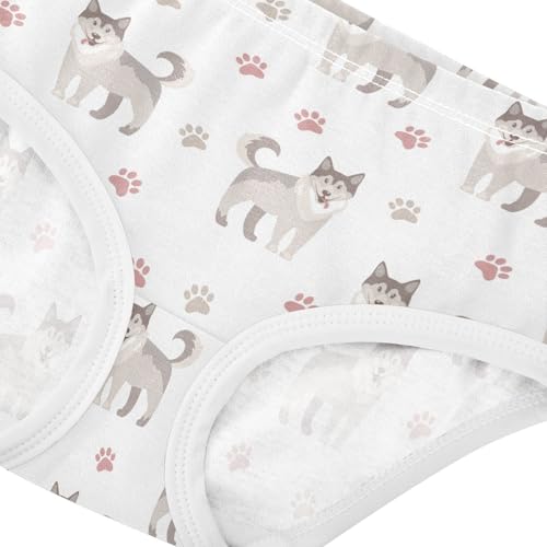 Girls Underwear Soft Cotton Cute Wolf Kids Panties in Sizes 2/3t, 4t, 5t, 6 and 84