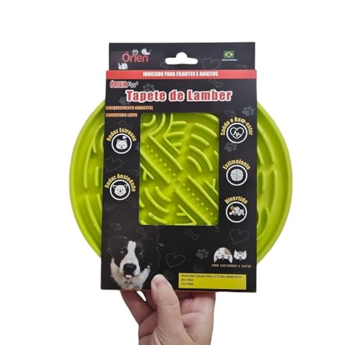 Orien, Tapete de Lamber p/Cães e Gatos M comedouro lento Orien Cor:Verde