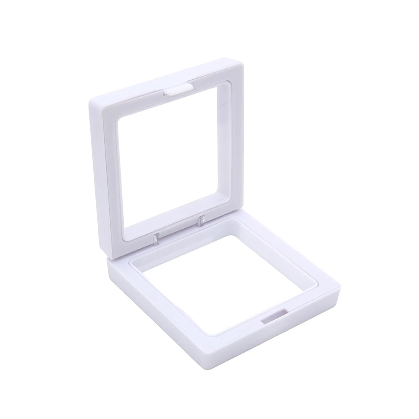 16pcs PE Film Colorful Jewelry Storage Box 3D Packaging Case Geamstone Free Stand Floating Frame Membrane Ring Earring Necklace Display For Earring Necklace Bracelet(All,7cm)