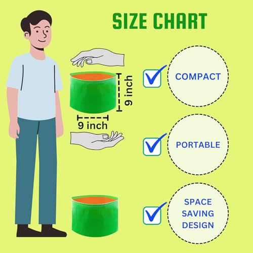Image of by Bright Enterprises HDPE Grow Bags 9x9 Inch (Set of 5) - Heavy Duty Grow Bags for Terrace & Home Gardening | Plant Bags for Vegetables, Fruits and Plants | Grow Bag Combo Pack