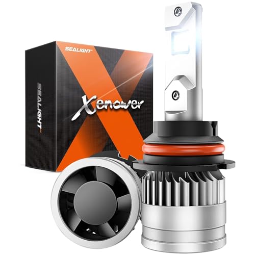 Image of SEALIGHT 9007 /HB5 Fog Bulbs,48,000LM Super Brightness, 9007 Fog Lights with Adjustable Lock Ring, 9007 Powersports Bulbs with Cooling Fan, Pack of 2