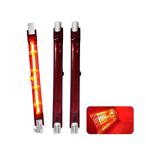 Lampadine Infrarossi 200W Dimmerabile, Lampadina Riscaldanta Infrarossi per Heatmaster U3, Lampada Alogena R7S 118mm 200LM, Nessuno Sfarfallio, Lampadine Rubino Lineare A Doppia Estremità, 3 Pezzi Lampadine Infrarossi 200W Dimmerabile, Lampadina Riscaldanta Infrarossi per Heatmaster U3, Lampada Alogena R7S 118mm 200LM, Nessuno Sfarfallio, Lampadine Rubino Lineare A Doppia Estremità, 3 Pezzi