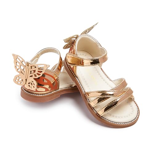 Image of PHIRAMIN Toddler Flower Girl Sandals - Girl Dress Shoes Toddler Little Kid Wedding Party