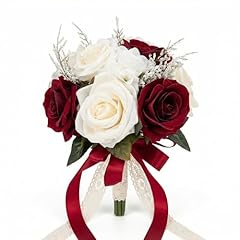 Ivory White and Burgundy