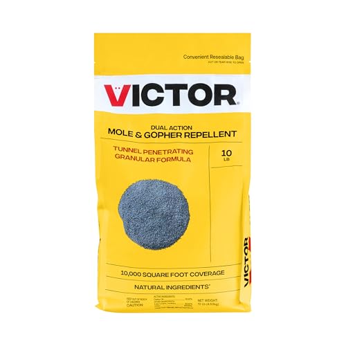 Victor Mole and Gopher Repellent - Repels Mole, Gopher, Vole, and Other Burrowing Animals - Repel Rodents Outdoors - M7002-2 - 10 lb Bag