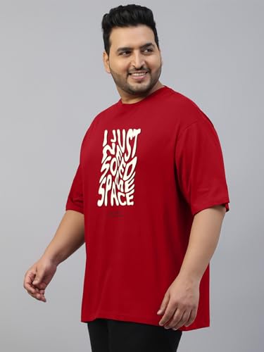 Image of Veirdo Men's Pure Cotton Half Sleeve Plus Size Printed T-Shirts, Stylish, Comfortable & Durable Cotton Tees | Sizes: S to 2XL