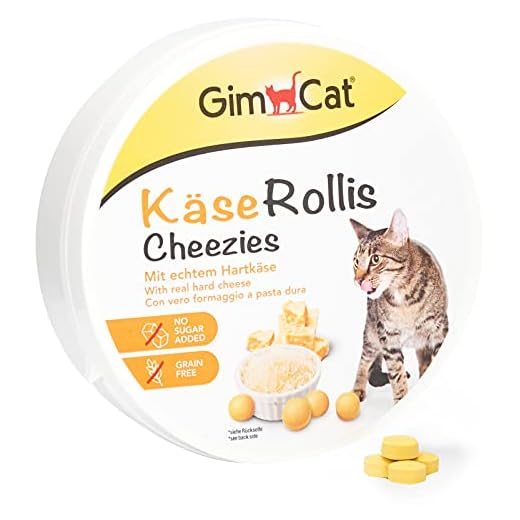 GimCat Cheezies - Snack per gatti con formaggio - Ricchi di vitamine - 1 x 200g