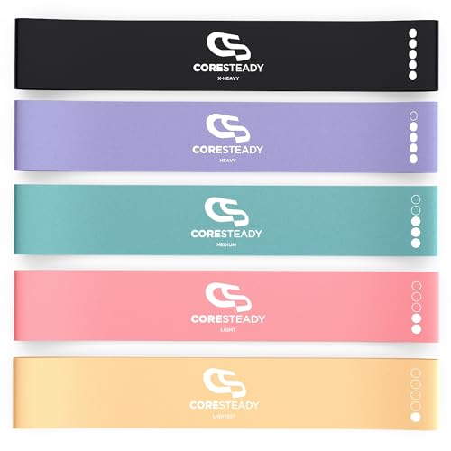Coresteady Bande Élastique Fitness - Bandes Elastiques Musculation - Bande Résistance Fitness pour Entraînement Abdo Fessier - Rééducation Physique - pour Homme & Femme