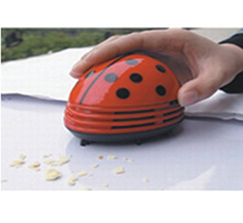 Image of Honbay Ladybug Shaped Portable Corner Desk Vacuum Cleaner Mini Cute Vacuum Cleaner Dust Sweeper