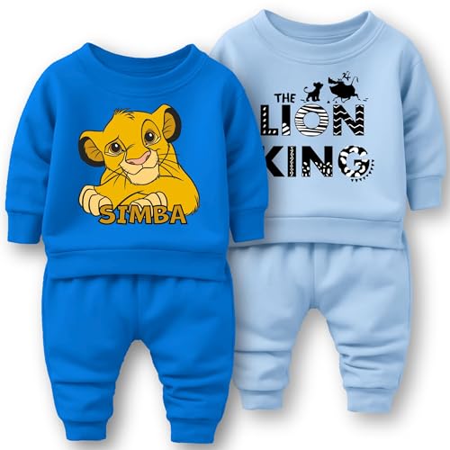 Image of Minicult Kids Cotton Co-ords Full Sleeve Sweatshirt and Pant Set with Character Print