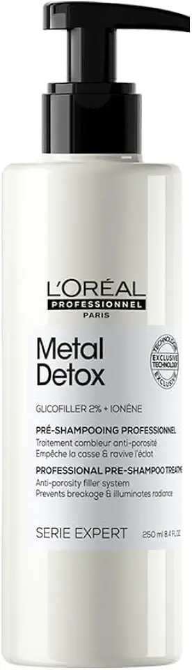 L'Oréal Professionnel Pré-Shampoo Metal Detox, Tratamento preenchedor antiporosidade, 250ml