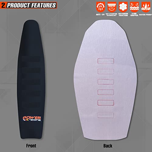 Fewfuss Universal Rubber Dirt Bike Seat Cover - Gripper Soft Seat Covers For Motorcycle Enduro - Hot-Stamping Pit Bike Seat Cushion (Black) #TOP5