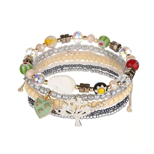 Iyours 4 Sets Bohemian Handmade Wrap Bracelets Bangle Multilayer Bracelets For Women (Ja4-2) #TOP4
