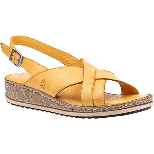 Image of Hush Puppies Elena Womens Wedge Sandals Yellow 7 UK