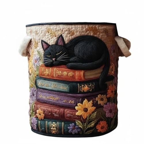 Panier décoratif chat noir imprimé aux finitions soignées pour chambre - 2
