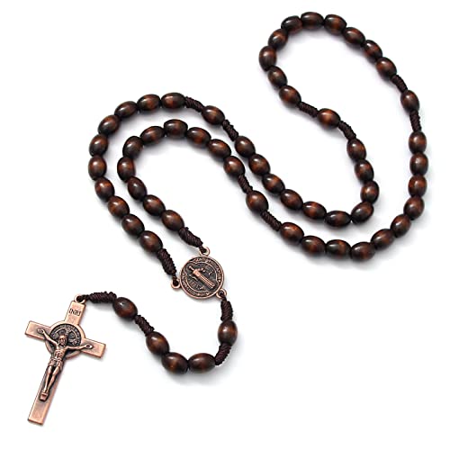 KOMI Catholic Rosary Beads for Men Holy Prayer Beads Rosary Necklace with Crucifix Cross Rosary Catholic Gifts2