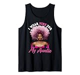 breast cancer auntie i wear pink for october black queen canotta