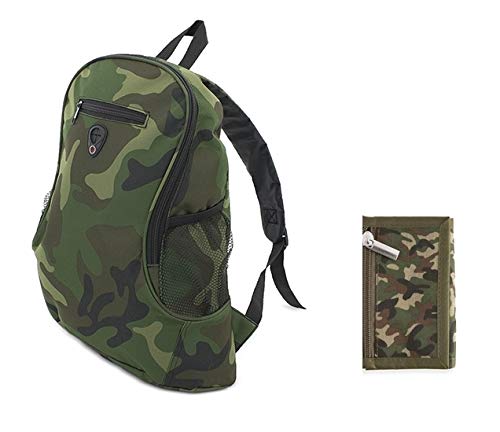 Club Nautico Pack Mochila y Monedero Camuflaje Militar  2 artículos