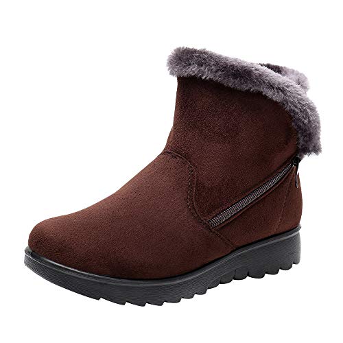 Mujer Botas De Nieve Zapatos,Beikoard Mujer Mujeres Invierno Tobillo Shoes Corto Nieve Botas Calzado De Piel Zapatos Calientes,Botas De Nieve Shoes Botas Cortas Botas De Algodón Zapatos