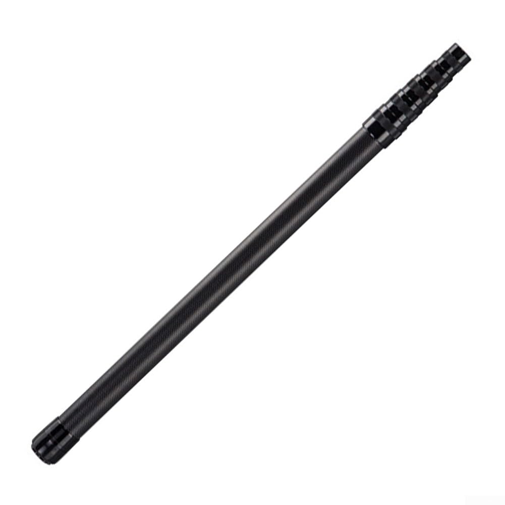 DAZZLEEX Manche télescopique en fibre de carbone - Tête de filet pliable - Pour pêche - Canne à pêche