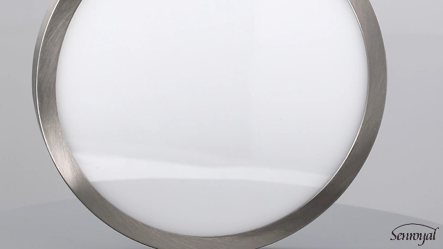 Image of 10 Inch LED Flush Mount Ceiling Light Fixture, Super Slim Flush Mount Light for Kitchen, Metal and Glass LED Ceiling Light for Low Ceiling, Hallway, Bathroom, Laundry, Brushed Nickel, 17W, 3000K