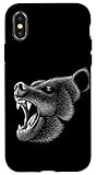 Cool Wild und Free California Golden State Sketch Drwaing Bear Hülle für iPhone X/XS