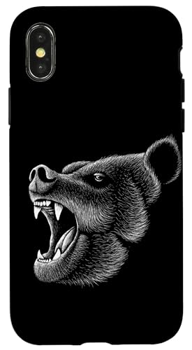Cool Wild und Free California Golden State Sketch Drwaing Bear Hülle für iPhone X/XS