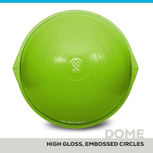Image of Bosu Balance Ball Exercise Trainer, Home Gym Equipment w /Guided Workouts & Pump, 26 inch Inflatable Fitness Platform for Strength Training, Standing, Balancing, and Core Workout
