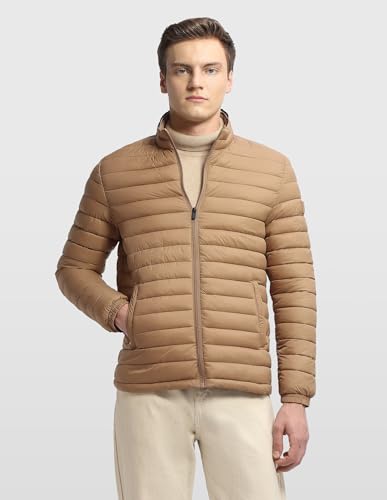 Image of Arrow sport men's solid regular fit packable jacket