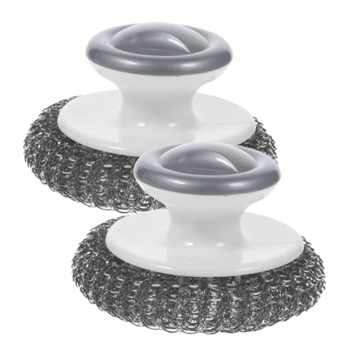 Ciieeo Cepillo De Limpieza De Metal para Platos De Cocina 2 Cepillos Adecuado para Lavado De Sartenes y Utensilios De Acero Inoxidable