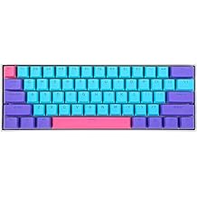 BOYI 60% Wired Mechanical Gaming Keyboard,61 Mini RGB Cherry MX Switch PBT Keycaps NKRO Programmable Type-C Hot Swappable Gaming Keyboard for Windows&Mac Joker Color,Cherry MX Blue Switch