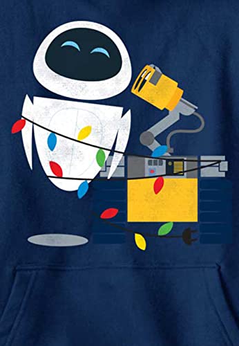 Disney Boy's Wall-E Holiday Hoodie, Navy Heather, Small2
