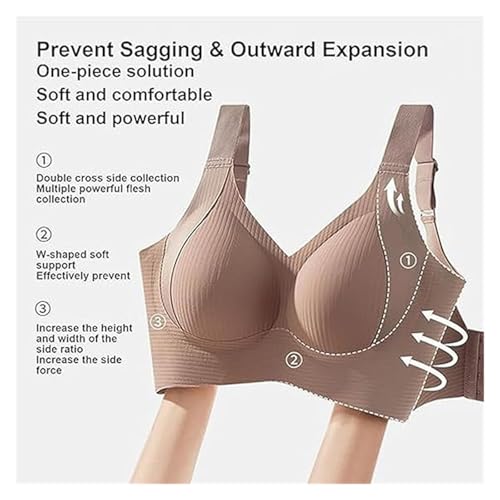 Roarrave Bra, Neattidyly Upliftjoys Bras, Women's Ribbed Push Up Adjustable Wireless Bra4