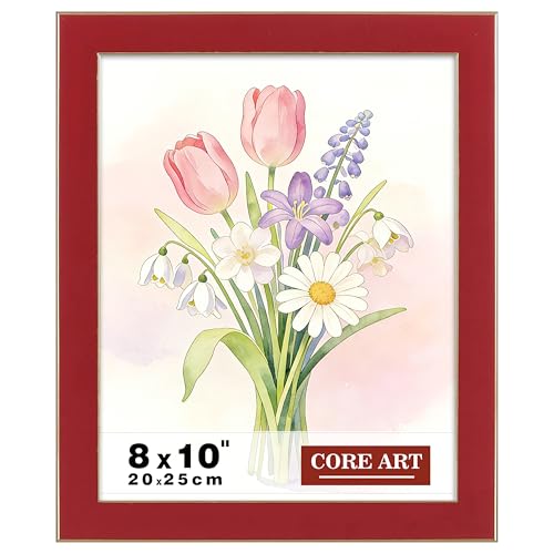 CORE ART 8x10 Red Picture Frame, HD Plexiglass