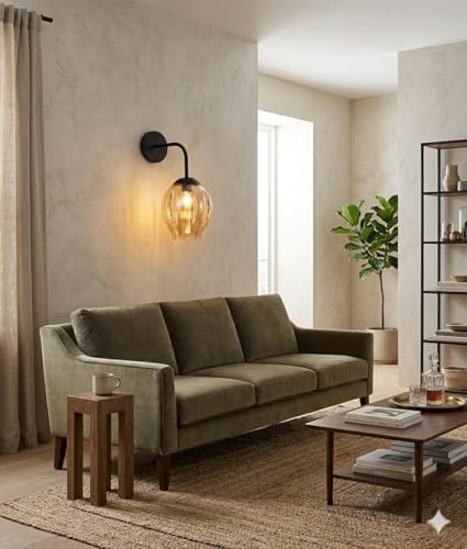 Image of Amber Glo Wall Light Decorative Indoor Wall Lamp for Bedroom Living Room Hallway Drawing Room Decor Without Bulb