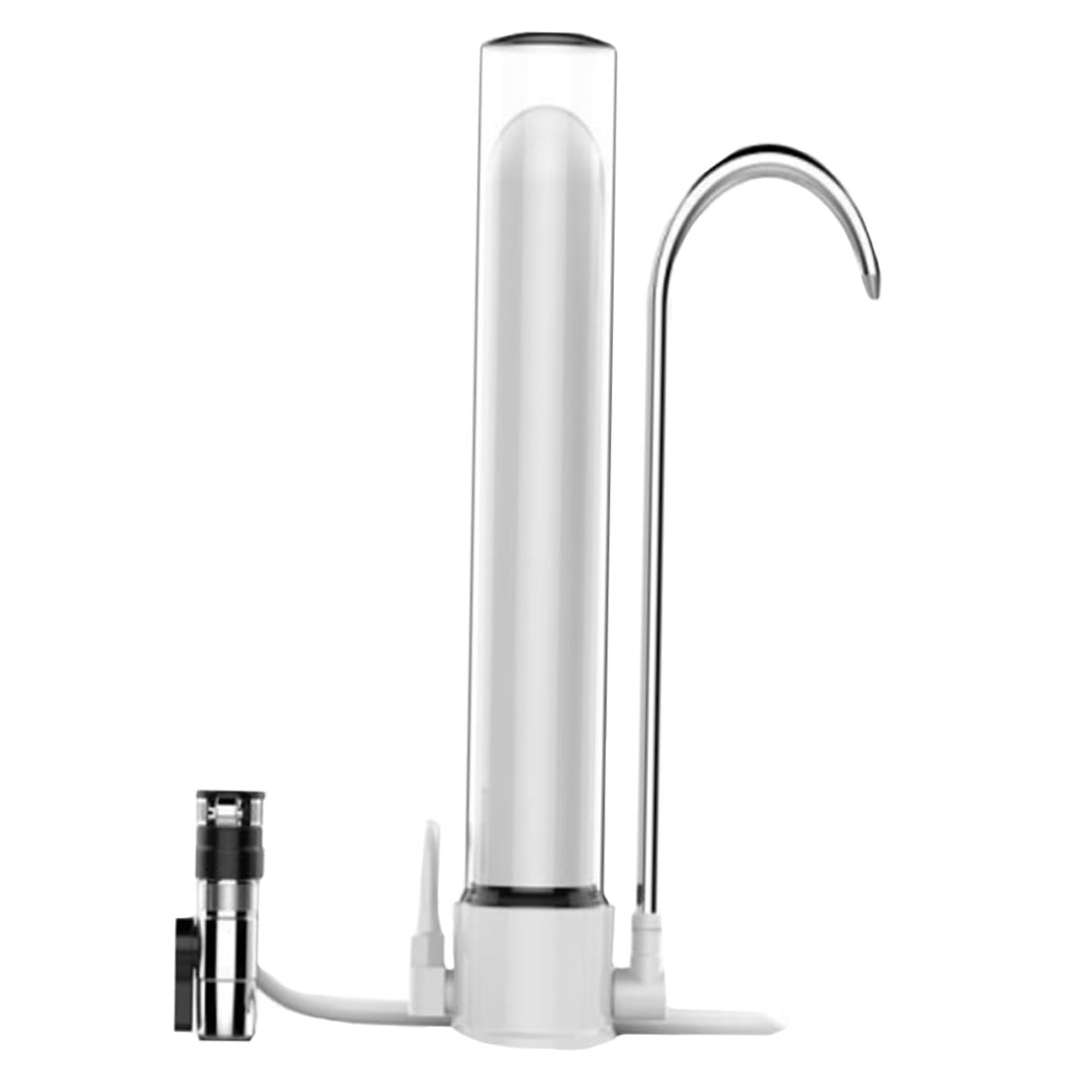 Filtro de Agua Fácil de Instalar para Grifo de Cocina Blanco Adaptadores Purificador Doméstico Sistema Duradero de Plástico y Cerámica para Agua Potable