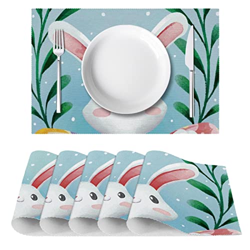 Set de table lapin lavable pour table à manger conviviale - 3
