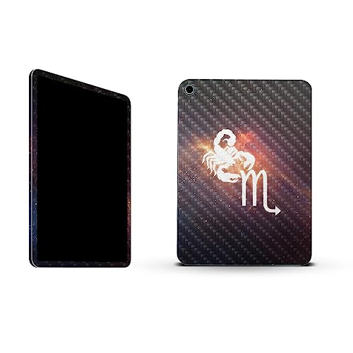 Image of MightySkins Carbon Fiber Skin Compatible with Apple iPad 10.9 inch 10th Gen (2022) Full Wrap Kit - Scorpio | Protective, Durable Textured Carbon Fiber Finish | Easy to Apply | Made in The USA