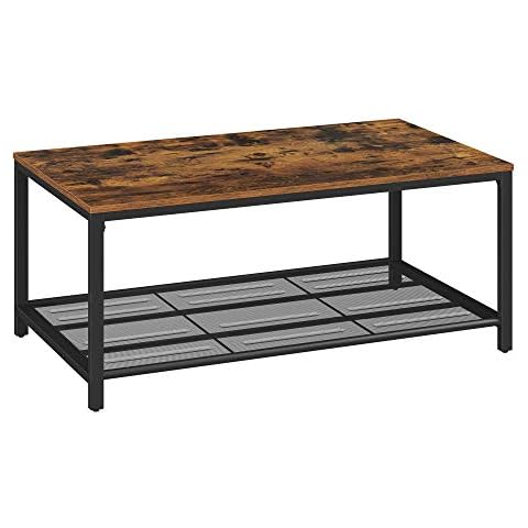 VASAGLE Mesa de Centro con Estante de Malla Densa Cover