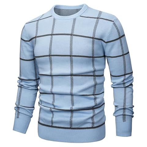 MAGNIVIT Men's Casual Slim Fit Sweaters Sweaters Knitted Lightweight Longsleeve Navy Blue Cover