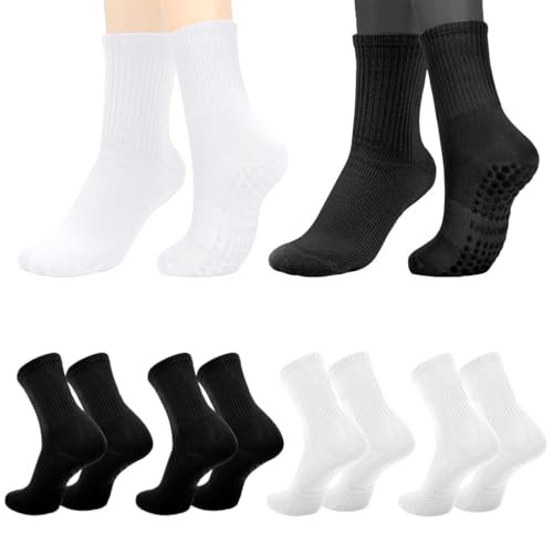 EIYVPRA 4 par yogastrumpor för kvinnor, halkfria strumpor dam pilatesstrumpor halkfria pilatesstrumpor för kvinnor, pilatesstrumpor, halkfria, för pilates, barer, balett, studsmatta