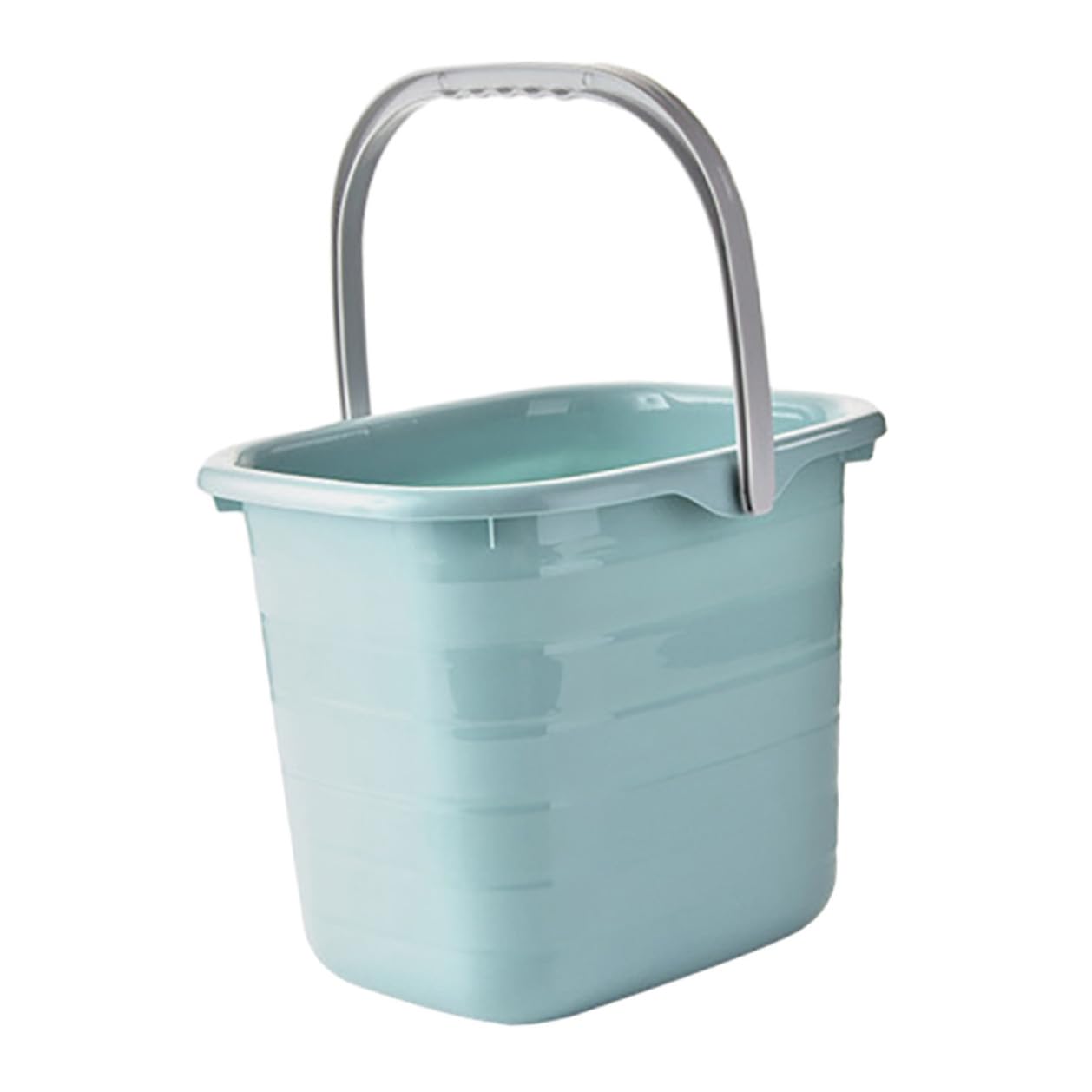 Secchio di Plastica Rettangolare Manico Portatile Antiscivolo per Pulizie Domestiche e Giardinaggio Capacità Grande per Famiglie e Ranch
