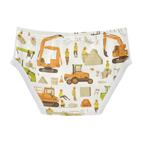 KLL Building People Construction Color Cartoon Little Boys Soft Underwear Briefs Breathable Children Panties2