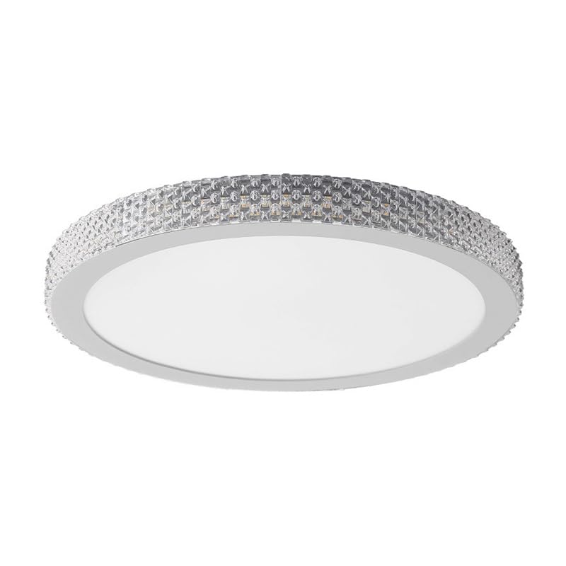 Plafonnier LED encastré dimmable en aluminium blanc de 60cm pour salon