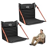 ONTYZZ Extra-Large Stadium Seats with Back Support Inflatable Portable Folding Comfort Seat Waterproof Cushion with Backrest for Sports Events Stadium and Camping, Two Pack