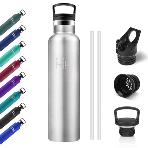 Borraccia Inox 1L con Cannuccia Antiperdita